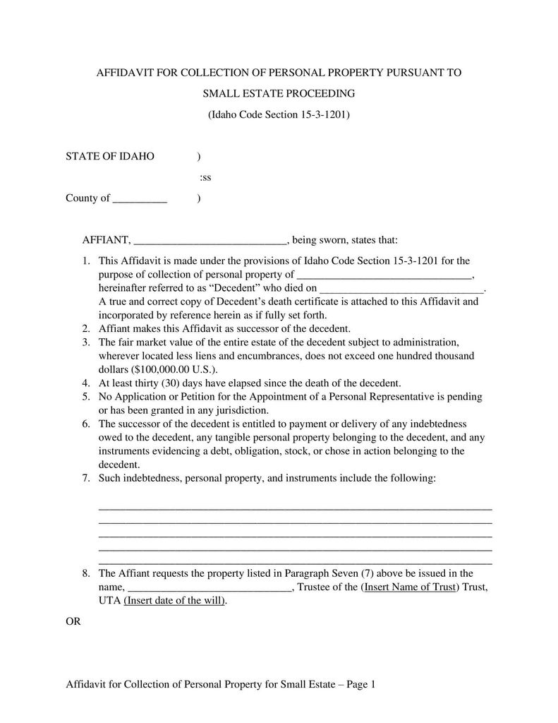 Comprehending the Small Estate Affidavit and Simplified Probate Procedures