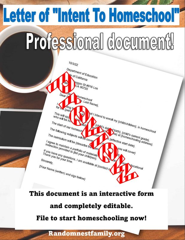 Homeschool Letter of Intent - Whatever You Required to Know